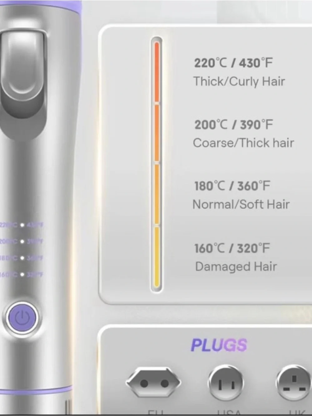 glam 2-in-1 Cool Lock Airflow Styler - Pink and Light Purple